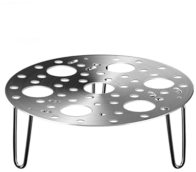 SHULLIN Griglia per cottura a vapore, in acciaio inox, inserto per vapore, inserto per cottura a vapore, pieghevole, inserto per cottura a vapore per pentole, pentole, griglia di raffreddamento,