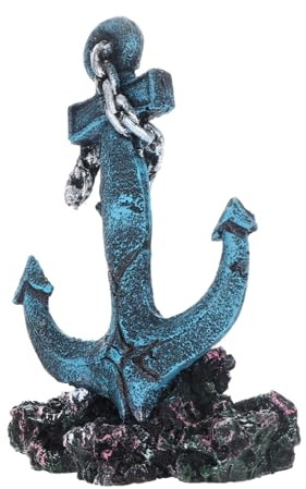 DOITOOL 1Pièce Ornement Résine Ancre de Bateau pour Aquarium Décoration de Réservoirs de Poissons Accessoire de Paysage Nautique Décor Élégant et Réaliste