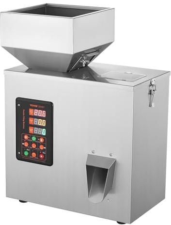 VEVOR Máquina llenadora de polvo, 1-200 g, Máquina llenadora automática inteligente de pesaje de partículas, Llenado dispensador para semillas de té, granos, polvo, harina, frijoles, copos