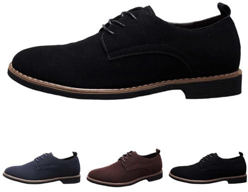 generisch Zapatos de traje para hombre de ante con cordones, clásicos, negocios, derby, formales, informales, para negocios, zapatos de traje, transpirables, Derby, verano, con cordones, formales,