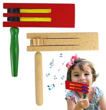 Wooden Spring Ratchet, Musical Instrument Ratchet, Traditional Ratcheting Toy, Football Games, Percussion Instruments - Mexican Rattle, Toy, Portable Musical Instruments For, Poo