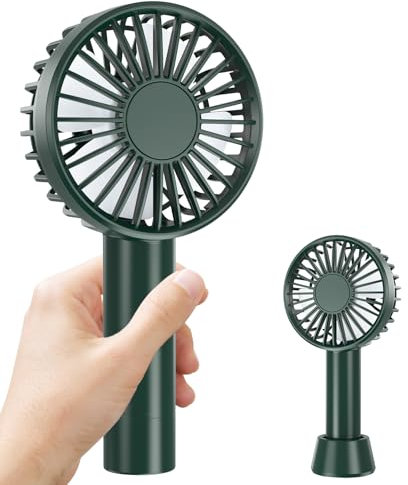 PALATALA Handventilator, USB Wiederaufladbarer Tragbarer Mini Ventilator, Kleiner Taschenventilator Mit 5 Geschwindigkeitsstufen, Persönlicher Ventilator für Reisen Draußen Büro