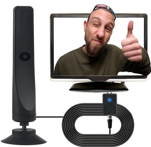 Rewave DVB-T2 TV-Antenne für den Innenbereich - Smart-Signal mit über 180 km Reichweite, Freeview und Digitaler Empfang