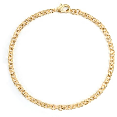 Gold Diamond Cut Patterned Belcher Bracelet, 8-inch Long 4mm Thick, PVD Gold Plated – Bling King London