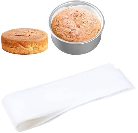 100 tiras desechables de papel para hornear, tiras de hornear para moldes de pasteles, rectangulares precortadas (XL)