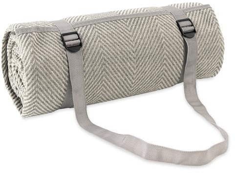 Paco Home Picknickdecke Outdoor wasserdicht - Faltbar & leicht, Sand- & schmutzabweisend - Stranddecke Camping Garten Festival Decke, Farbe:Grau, Größe:200x200cm