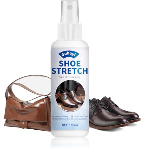 Gubuyi 100ml Assouplissant Cuir Chaussures, Spray Extensible de Chaussures, Shoe Stretcher, Elargisseur Chaussur, Spray D'étirement Efficace, Réduire Frottements, Convient pour Assouplir le Cuir