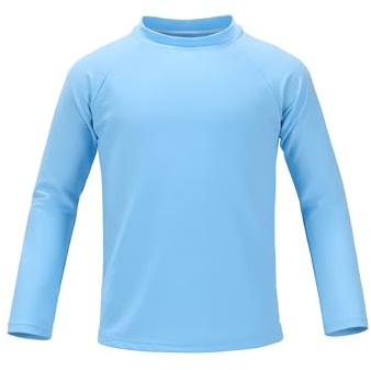 SERENYOU UV Badeshirt Jungen UPF 50+ Langarm Schwimmshirt Rashguard Shirt | Kinder Rash Guard Top, Schnelltrocknend und Leicht, für Strand Wasseraktivitäten Outdoor