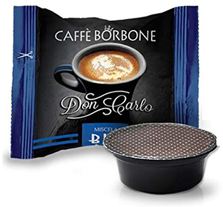 200 Kapseln kompatibel mit Modo Mio Caffè Borbone Don Carlo, blaue Mischung