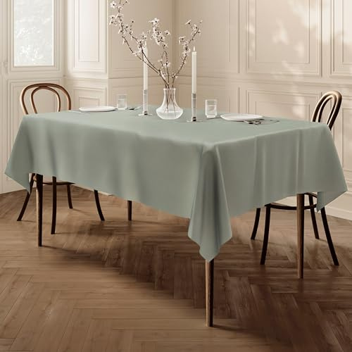 Home Direct Extra Large Rectangular Fabric Tablecloth Table Cover 150x250cm 59x98 Sage Green