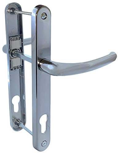 Fab Fix Balmoral Hardex Chrome UPVC Lever Door Handles 92pz 210mm Screw Centres