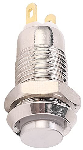 8mm Mini Push Button Switch, 8mm Self-Locking Metal Push Button Switch, Long Life, Corrosion, for Low-Current Doorbells, Access Control