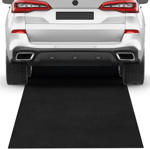 Oil Spill Mat (36 X 60) - XL Garage Oil Drip Mat for Driveway - Additional Insurance to Prevent Oil Drain Pan Spills - Reusable, Washable, Waterproof Backing, Under Car Oil Leak Absorption Mat