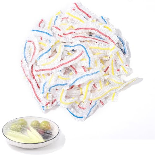 Food Covers, 100 PCS Fresh Keeping Bags, Food Covers Plastic Stretch Bowl Storage Lids Cling Film Bags for Keeping Meals Fruits and Vegetables Fresh in the Refrigerator (100)