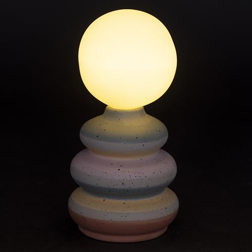 Villa d'Este Home Tivoli 1996 H.18 cm batteridriven led-klotlampa med stengods