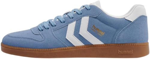 hummel Perfekt CL 226217 Baskets de handball en daim Bleu, Bleu jeans clair, 44 EU
