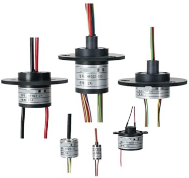 1 Pcs 360 Degree Rotating Miniature Slip Ring 2A5A Current Signal hat Type Collector Conductive Circuit(HF -022-4 Channel 10A)