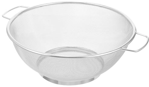Toyvian Passoire Acier Inoxydable avec Maillage Fin pour Filtration et Égouttage Panier Drainant Double Oreille pour Cuisine Polyvalente Filtre Alimentaire Réutilisable