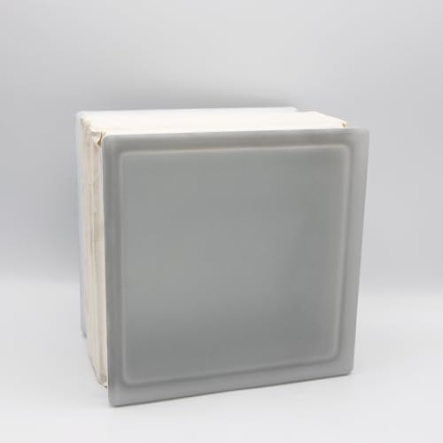 Fuchs Design THERMO BLOCK Plus, brique de verre Riva blanc, 19x19x13,5cm, 1 côté satiné, isolation thermique: Ug 0,8