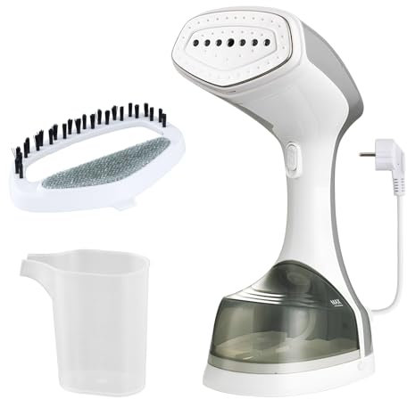 Focenat Ferro da Stiro Verticale, Stiratrice Verticale, 1500W, 250ML, Stiratrice a Vapore Portatile, con Serbatoio Acqua 250ml, Stiratore Verticale, Ferro a Vapore per Viaggio, Casa, Ufficio