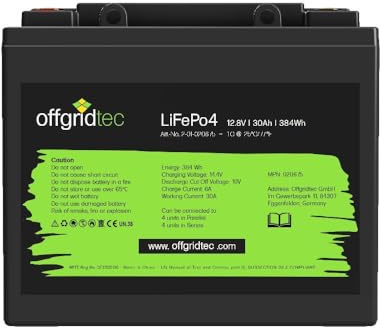Offgridtec LifePo4 Akku 12/30 12,8V 30Ah BMS integriert 384Wh