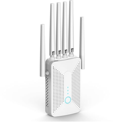 Ripetitore WiFi Amplificatore Ripetitore WiFi Potente Per Casa Copre Unarea Fino a 9995 Piedi Quadrati. Può Collegare Fino a 30Dispositivi contemporaneamente,Ideale Per Uso Domestico e in Ufficio