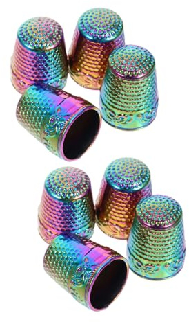 iplusmile 8 Pièces Set de Dés à Coudre Métal Protection de Doigts pour Couture Manuelle Accessoires Indispensables pour Broderie Quilting et Travaux Aiguille Adaptés Aux Projets DIY et