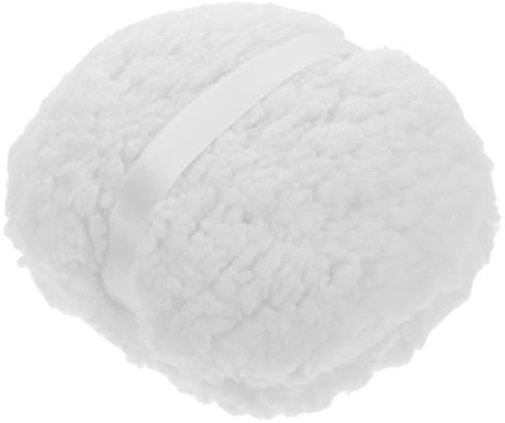 VICASKY Houppette Ronde Duveteuse Réutilisable Extra Large 15 Cm Blanche Applicateur Poudre Corporelle pour Femmes Soin Peau Corps