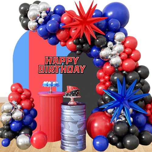 Decorazioni per Feste Ghirlanda di Palloncini Forma di Spider Palloncini in Alluminio Forma di Spider Striscione di Buon Compleanno Decorazioni