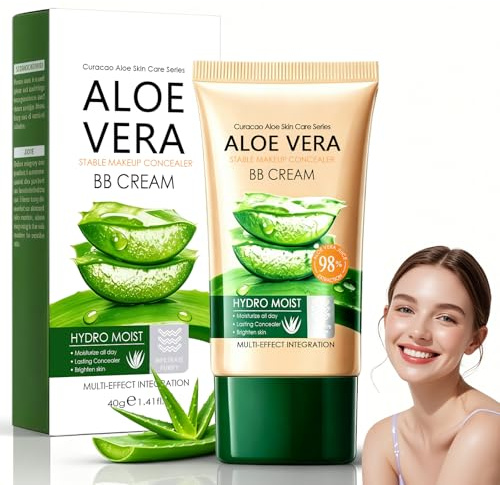 HOUSN BB Cream all'Aloe Vera, Fondotinta Idratante Waterproof con Azione Correttiva, Crema Colorata Viso per Uniformare l'Incaranto, Ideale per Trucchi Donna Naturali