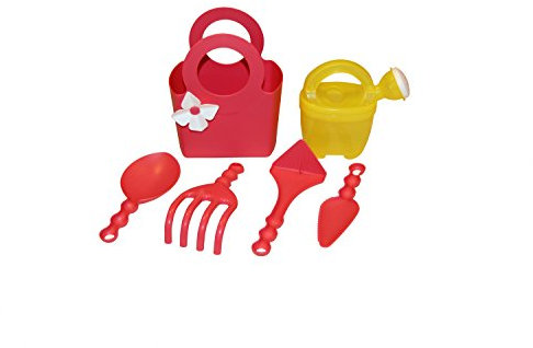 Outils de jardin pour enfant en plastique Set 6 pièces Rouge