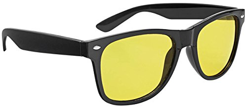 WEDO Nachtsichtbrille für Autofahrer – polarisierende gelbe Gläser, blendfreie Sicht bei Nacht & Nebel, ISO-konform, inkl. Etui & Anleitung