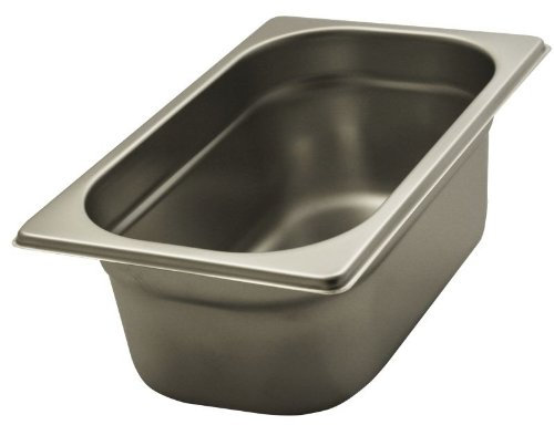 GST1/4P100 Contenitore Gastronorm 1/4 h100 in acciaio inox AISI 304 Certificato Moca Prodotto Italiano dim.cm 26,5x,16,2x10h