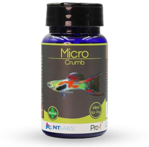 NT Labs Pro-f Micro Crumb, Small Fish Food, Ideal for Fry/Baby Fish, Nutritious and Palatable (40g)