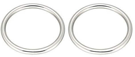 sourcing map 2 Piezas Multiuso Metal O Anillo Hebilla Soldada 70mm x 60mm x 5mm para Herraje Bolsas Anillo Mano Bricolaje Accesorios
