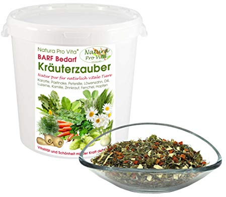 Barf Kräuter Hunde magenfreundlich entspannend beruhigend Kräutermix Gemüse Barfen Hund glutenfrei getreidefrei Deutscher Anbau Natura ProVita 2kg