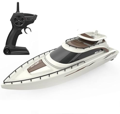 Ssccgym Remote Control Boat 4CH Electric Watercraft RC Sail Cruise Boat Yacht 15km/h for Lake Pool 14y+ Beginners