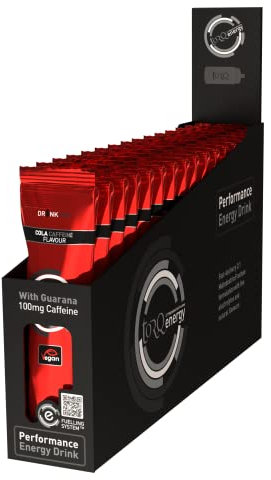 Torq Bebida energética Cafeína Cola, isotónica - Polvo de electrolitos, alto contenido de carbohidratos 30 g por 500 ml y alto contenido de sodio - Paquetes de una sola porción - Caja de 15