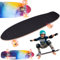 MalPlay Skateboard Holz Leuchtende LED-Räder Deck 71cm Funboard Holzboard Gummi ab 6 Jahren bis 100 kg
