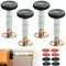 4 Stück Verstellbares Bettrahmen-Anti-Shake-Werkzeug,Abstandshalter Wand,Wandschutz Bett,Kopfteil Stopper mit Silentpad und Kleber,Anti-Pendel,Abstandhalter Wand für Betten,Schränke,Sofas (77-122mm)