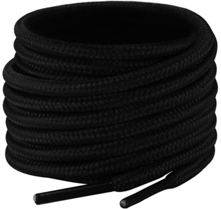 Dafannis Stiefel Schnürsenkel, Rund Schnürsenkel Wanderschuhe für Arbeitsschuhe, Sportschuhe, Trekkingschuhe - Reißfeste Ersatz Outdoorschuhe Schuhbänder, 2 Paar Boots Shoelace (Ø4 mm)