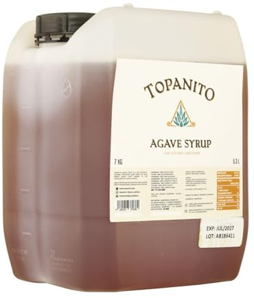 Topanito Agave Syrup 100% Agave | Zum süßen von Cocktails, Speißen und Getränken | 1 x 7kg | Agavensirup