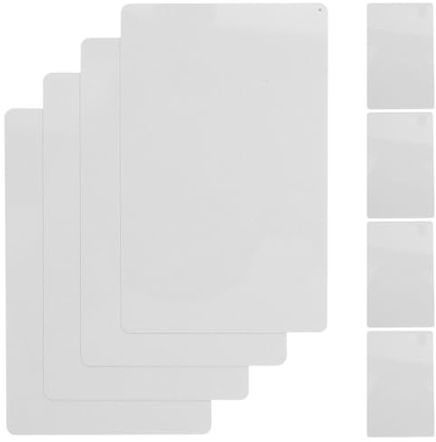 NAMOARLY 50 Pezzi Biglietti da Visita in Alluminio Vuoti per Sublimazione, Carta Bianca 0,21 Mm Spessore, Set per Stampa Fai da Te, Resistenti e Leggeri, per Uso Professionale