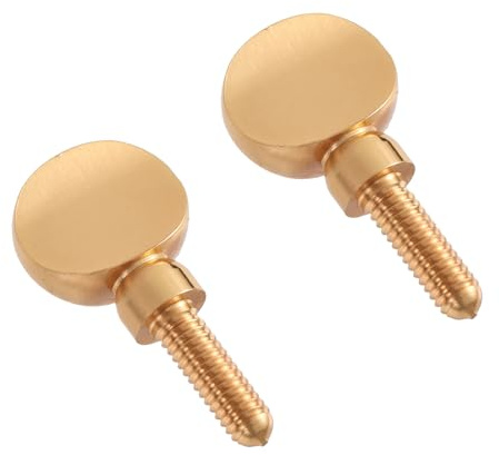 4pcs Saxophone Neck Screws, Heavy Gold-Colored Sax Neck Screw Brass Tightening Attach Sax Screw Tightener for Soprano Alto Tenor Parts Replacement Instrument Accessory