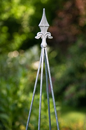 KUHEIGA Rankgerüst Rankhilfe aus Metall H: 145cm, Breite variabel Verzinkt/Zink Eisen