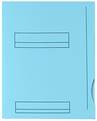 50 Sous-Dossier Oxford Hv 2 Rabats A4 Kraft Bleu Pastel