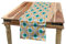ABAKUHAUS Teal Tischläufer, Oriental Eastern Entwurf, Esszimmer Küche Rechteckiger Dekorativer Tischläufer, 40 x 180 cm, Grau Teal