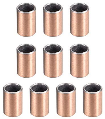 sourcing map Hülsenlager 8mm Bohrung x 10mm Außendurchmesser x 15mm Länge Gleitlager Gerollte ölfreie Buchsen 10 Stück