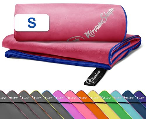 NirvanaShape Toalla de Microfibra 60 x 40 cm, Toalla de Viaje Ligera y compacta - Toalla de Microfibra para Viajes, Vacaciones, Fitness - sin Bolsillo en la Esquina ni Bolsa de Embalaje