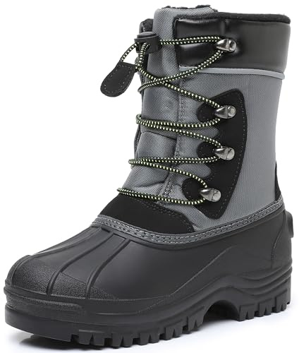 Felabo Kids Boys Girls Snow Boots Water-Resistant Winter Boots with Warm Lining & Anti-Slip Sole (Little Kid/Big Kid)